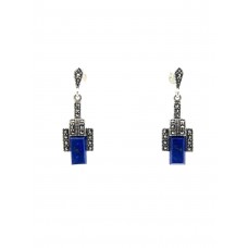 Boucles d'oreilles rétro - Lapis Lazuli