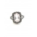 bague rétro - Quartz Rose