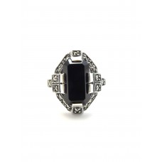 bague rétro - Onyx